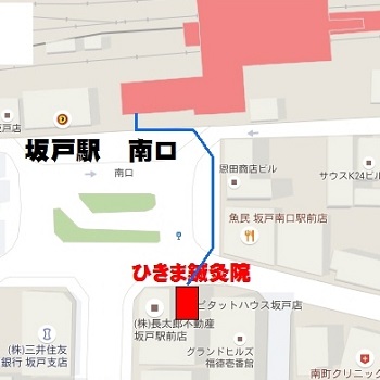 坂戸駅、南口、地図